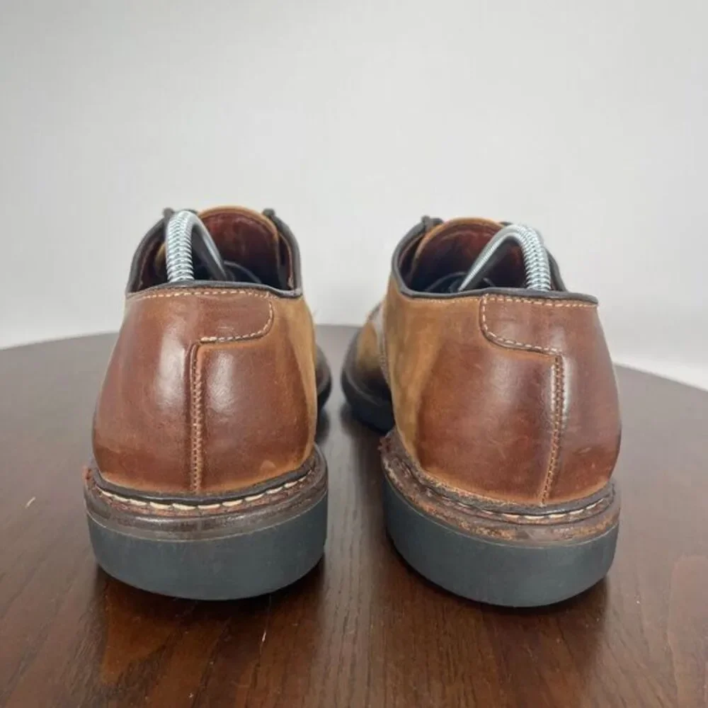 Allen Edmonds Berkshire Shoes Men's 7.5D Brown Leather Distressed Oxford‎ Dress